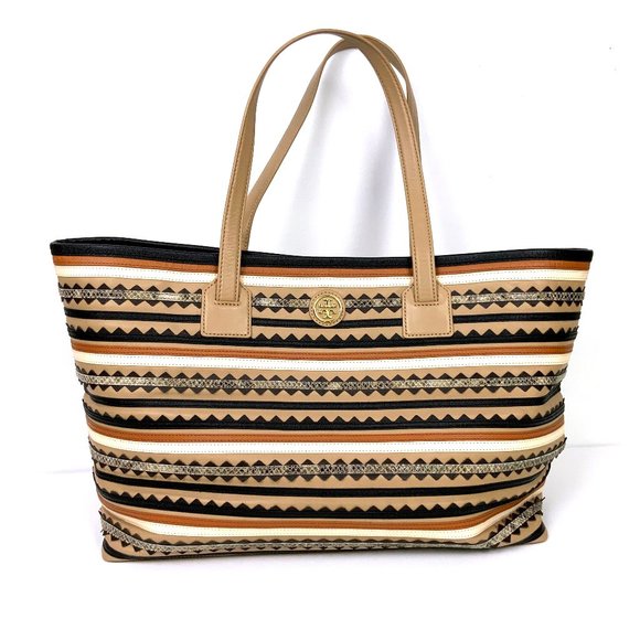 Tory Burch Handbags - Tory Burch Robinson Zig-Zag Tote Large Bag